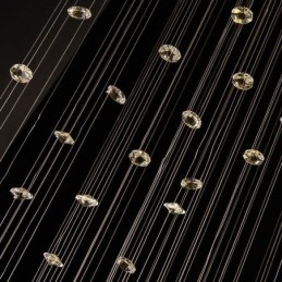 Crystal Chandelier Σύγχρονο κομψό φωτιστικό οροφής Duplex Σκάλα