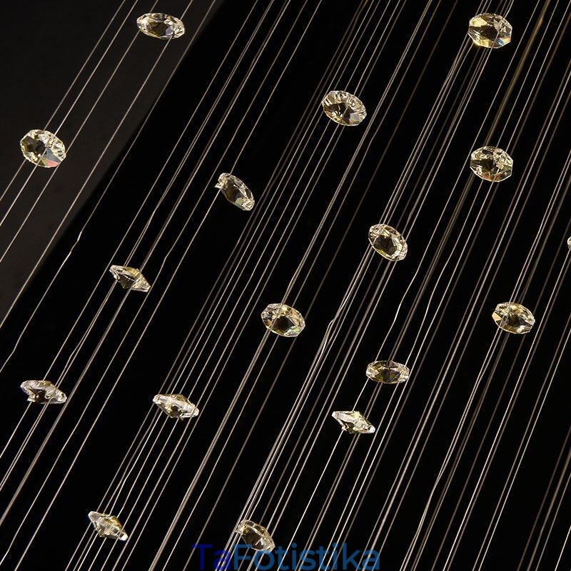 Crystal Chandelier Σύγχρονο κομψό φωτιστικό οροφής Duplex Σκάλα