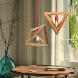 Nordic Wood Chandelier Cafe Clothing Δημιουργικός ρετρό διακοσμητικός πολυέλαιος δρυός