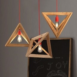 Nordic Wood Chandelier Cafe Clothing Δημιουργικός ρετρό διακοσμητικός πολυέλαιος δρυός