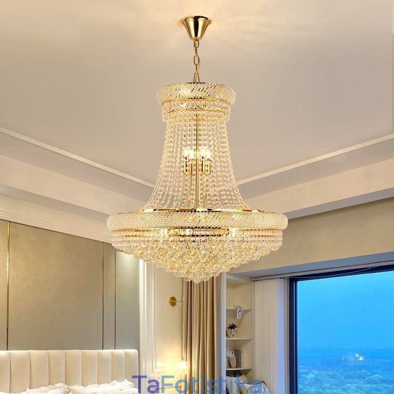 Κρυστάλλινο Κρεμαστό Φωτιστικό Μοντέρνο Duplex Διακοσμητικό Φωτιστικό Οροφής