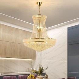 Κρυστάλλινο Κρεμαστό Φωτιστικό Μοντέρνο Duplex Διακοσμητικό Φωτιστικό Οροφής
