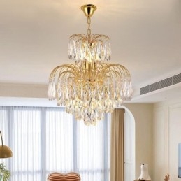 Κρυστάλλινο Κρεμαστό Φωτιστικό Σύγχρονο Duplex Διακοσμητικό Φωτιστικό Οροφής