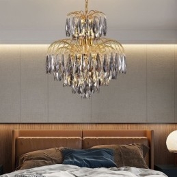 Κρυστάλλινο Κρεμαστό Φωτιστικό Σύγχρονο Duplex Διακοσμητικό Φωτιστικό Οροφής