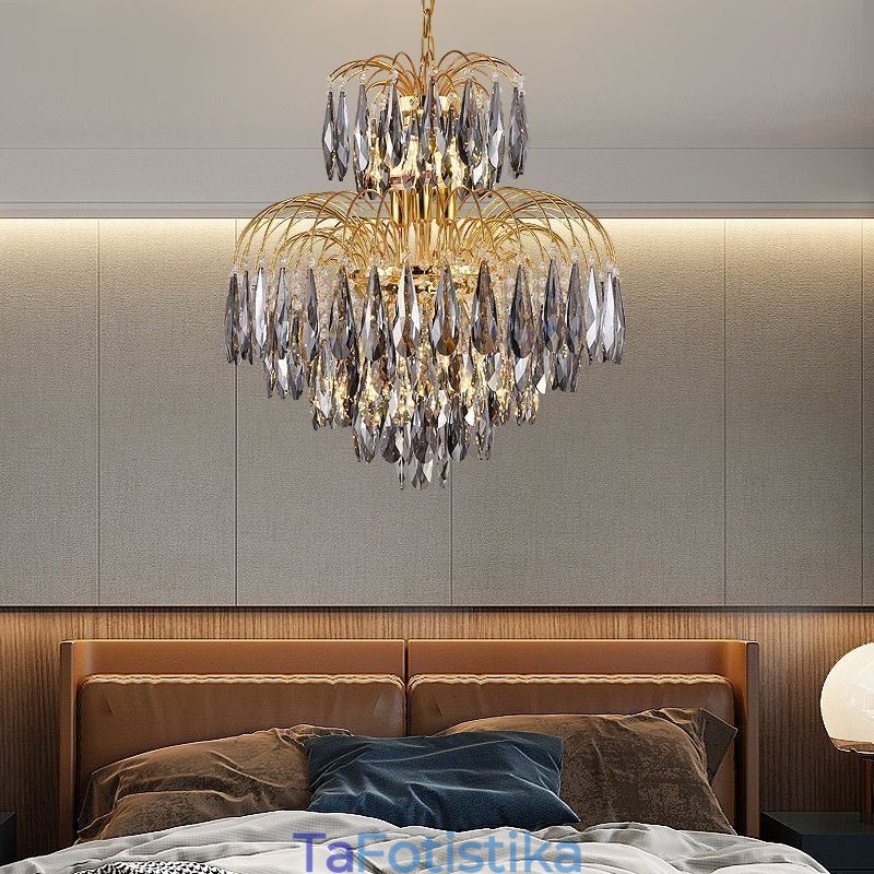 Κρυστάλλινο Κρεμαστό Φωτιστικό Σύγχρονο Duplex Διακοσμητικό Φωτιστικό Οροφής