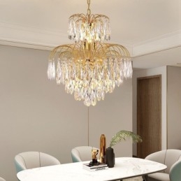 Κρυστάλλινο Κρεμαστό Φωτιστικό Σύγχρονο Duplex Διακοσμητικό Φωτιστικό Οροφής