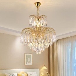Κρυστάλλινο Κρεμαστό Φωτιστικό Σύγχρονο Duplex Διακοσμητικό Φωτιστικό Οροφής