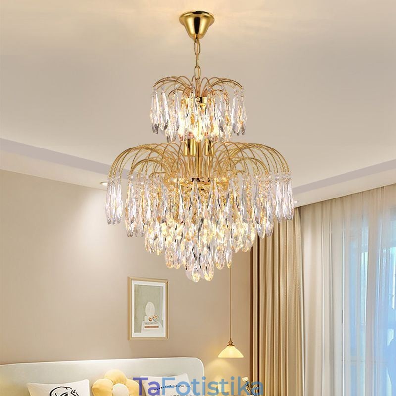 Κρυστάλλινο Κρεμαστό Φωτιστικό Σύγχρονο Duplex Διακοσμητικό Φωτιστικό Οροφής