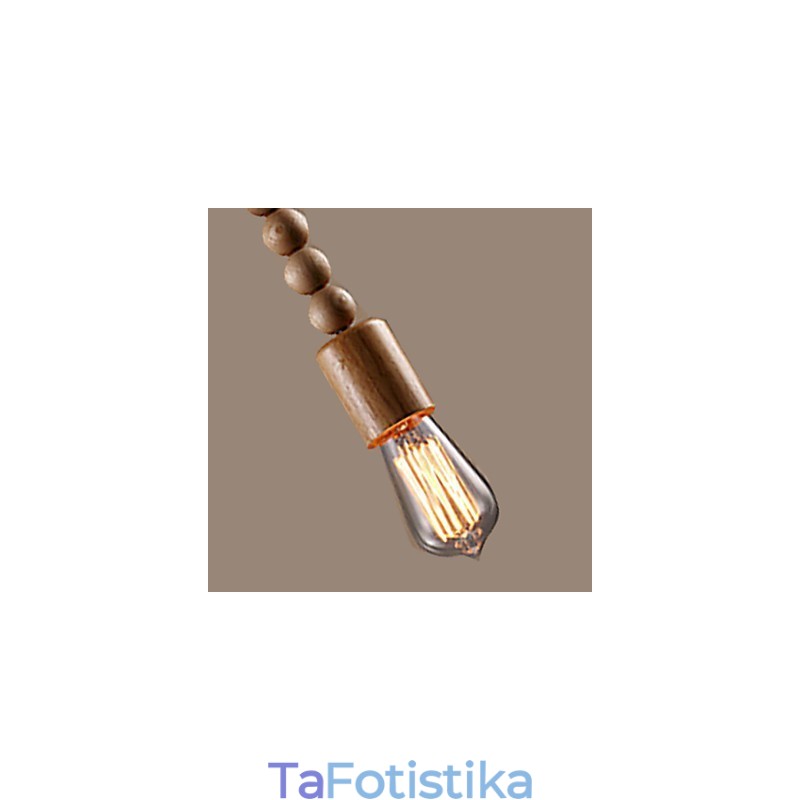 Πολυέλαιος Mini Style Παραδοσιακό Κλασικό Ξύλινο Μπαμπού