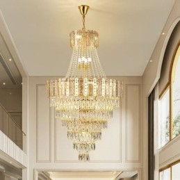 Φωτιστικό κρεμαστό κωνικό κρυστάλλινο Exquisite Duplex Διακοσμητικό Φωτιστικό Οροφής
