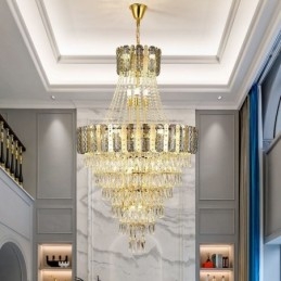 Φωτιστικό κρεμαστό κωνικό κρυστάλλινο Exquisite Duplex Διακοσμητικό Φωτιστικό Οροφής