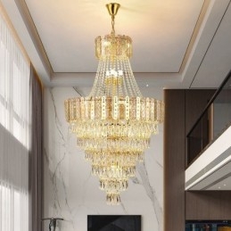 Φωτιστικό κρεμαστό κωνικό κρυστάλλινο Exquisite Duplex Διακοσμητικό Φωτιστικό Οροφής