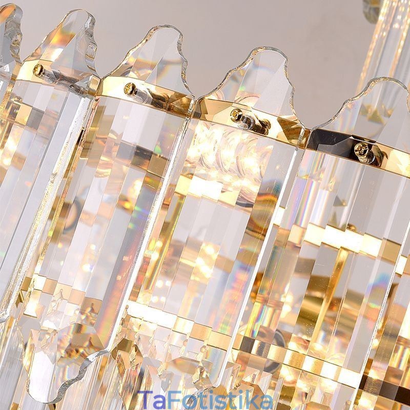 Φωτιστικό κρεμαστό κρυστάλλινο κωνικό Duplex Διακοσμητικό Φωτιστικό Οροφής