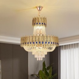 Κρυστάλλινο Κρεμαστό Φωτιστικό Πολυτελείας Διακοσμητικό Φωτιστικό Οροφής 60εκ