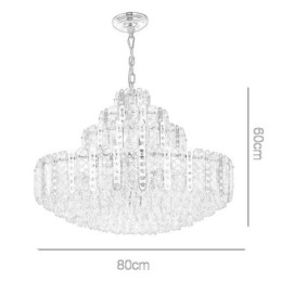 Κρυστάλλινο κρεμαστό φωτιστικό 4ου ορόφου Πολυτελές διακοσμητικό φωτιστικό οροφής με χρυσό κοίλο σιδερένιο σεντόνι