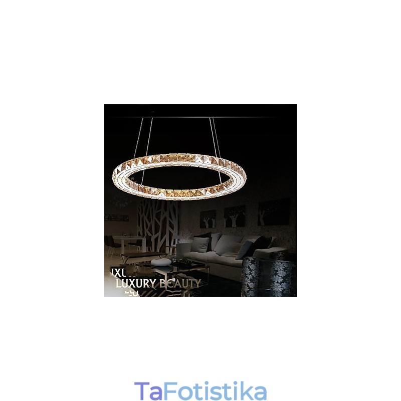Κρυστάλλινο κρεμαστό Φωτιστικό Φωτιστικά Μοντέρνα Φωτιστικά Amber K9 Κρυστάλλινο Στρογγυλό Μονό Δαχτυλίδι 30CM