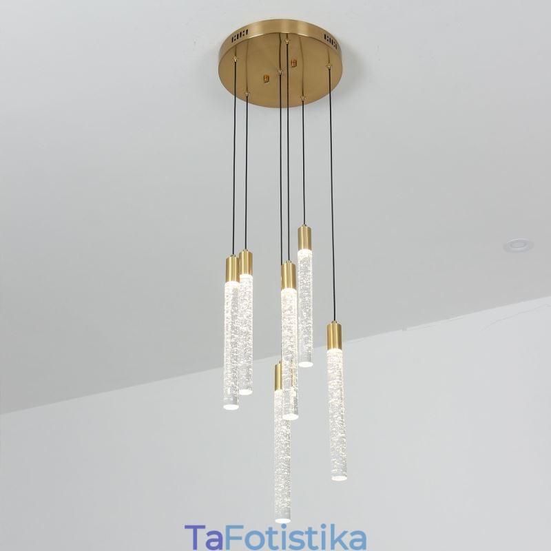 Φωτιστικό κρεμαστό Φωτιστικό οροφής με κολόνα Crystal Cluster