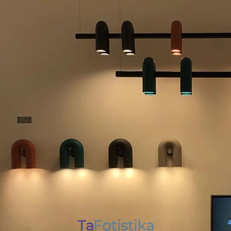 Φωτιστικό οροφής Σφυρήλατο σίδερο σε σχήμα U κρεμαστό φως 90 Περιστρεφόμενη απόχρωση