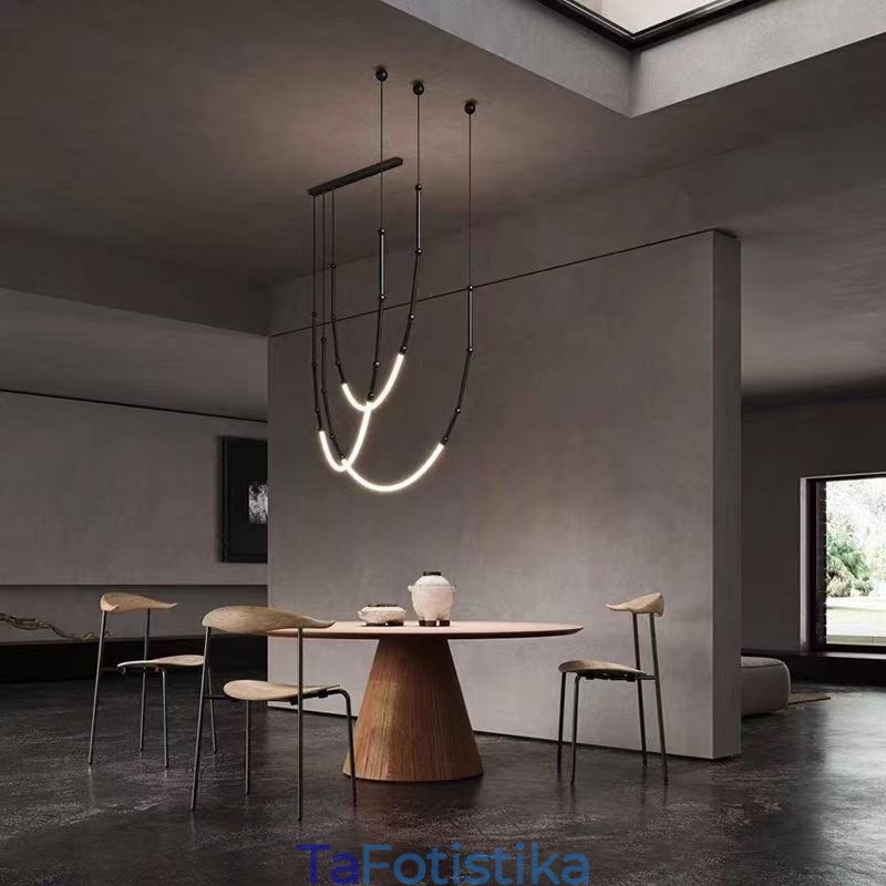 Κρεμαστό Φωτιστικό Creative Line Μπαμπού Φωτιστικό Οροφής Μαύρο Χρυσό