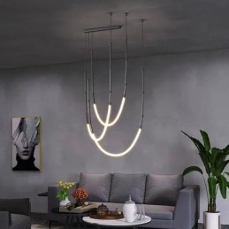 Κρεμαστό Φωτιστικό Creative Line Μπαμπού Φωτιστικό Οροφής Μαύρο Χρυσό