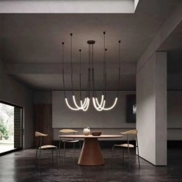 Φωτιστικό Οροφής Creative Line Bamboo Hanging Light Μαύρο Χρυσό