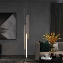 Φωτιστικό Οροφής Creative Line Bamboo Hanging Light Μαύρο Χρυσό