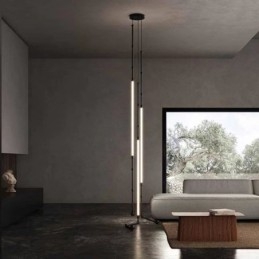 Φωτιστικό Οροφής Creative Line Bamboo Hanging Light Μαύρο Χρυσό