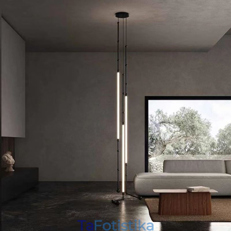 Φωτιστικό Οροφής Creative Line Bamboo Hanging Light Μαύρο Χρυσό