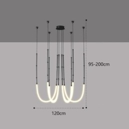 Φωτιστικό Οροφής Creative Line Bamboo Hanging Light Μαύρο Χρυσό