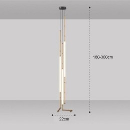 Φωτιστικό Οροφής Creative Line Bamboo Hanging Light Μαύρο Χρυσό