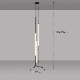 Φωτιστικό Οροφής Creative Line Bamboo Hanging Light Μαύρο Χρυσό