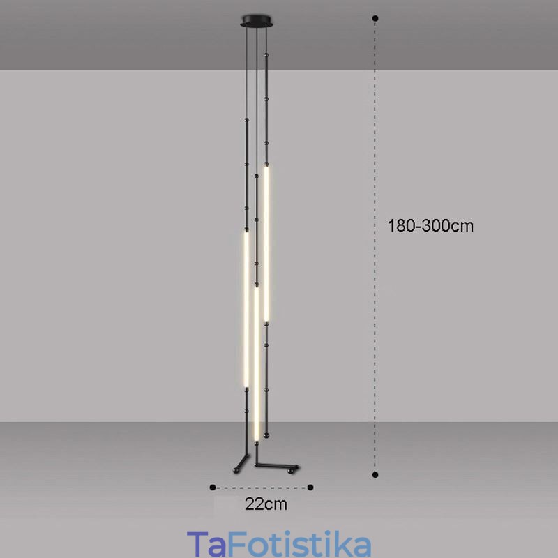 Φωτιστικό Οροφής Creative Line Bamboo Hanging Light Μαύρο Χρυσό