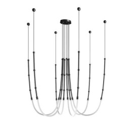 Φωτιστικό Οροφής Creative Line Bamboo Hanging Light Μαύρο Χρυσό