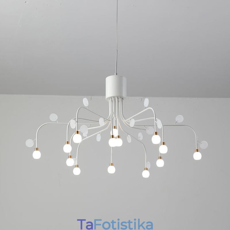 Κρεμαστό Φωτιστικό Nordic Creative Φυσικό Λευκό Φωτιστικό Οροφής 14 Φωτιστικά