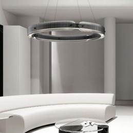 Κρεμαστό Φωτιστικό κύκλου 60 80CM Γυάλινο Φωτιστικό Οροφής Stepless Dimmable with Remote Control