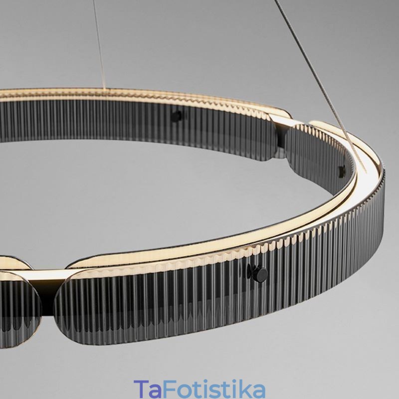 Κρεμαστό Φωτιστικό κύκλου 60 80CM Γυάλινο Φωτιστικό Οροφής Stepless Dimmable with Remote Control