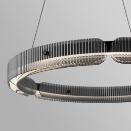 Κρεμαστό Φωτιστικό κύκλου 60 80CM Γυάλινο Φωτιστικό Οροφής Stepless Dimmable with Remote Control
