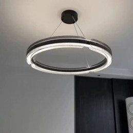Κρεμαστό Φωτιστικό κύκλου 60 80CM Γυάλινο Φωτιστικό Οροφής Stepless Dimmable with Remote Control