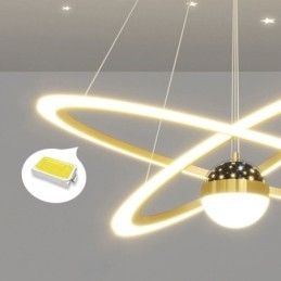 Φωτιστικό κρεμαστό Φωτιστικό οροφής από σφυρήλατο σίδερο Ακρυλικό Starry Sky Ring