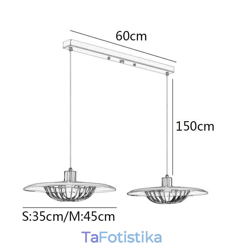 Φωτιστικό Nordic κρεμαστό Φωτιστικό οροφής δημιουργικό από σφυρήλατο σίδερο