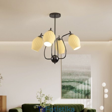 Φωτιστικό Nordic κρεμαστό Φωτιστικό οροφής Creative Wrought Iron Gun Black Stamen Φωτιστικό Nordic κρεμαστό Φωτιστικό οροφής Creative Wrought Iron Gun Black Stamen