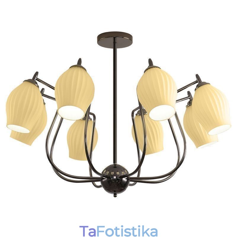 Φωτιστικό Nordic κρεμαστό Φωτιστικό οροφής Creative Wrought Iron Gun Black Stamen