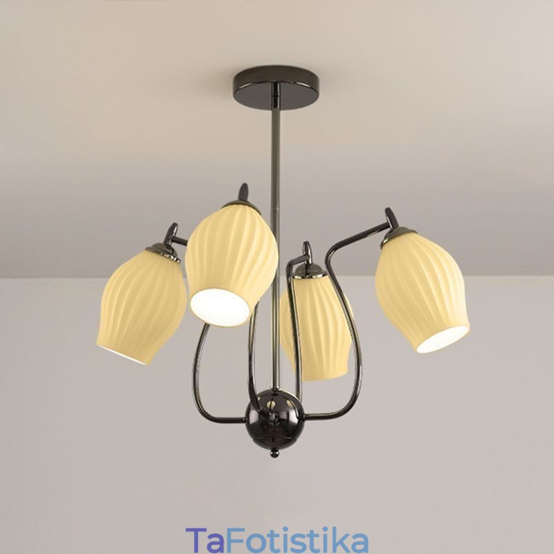 Φωτιστικό Nordic κρεμαστό Φωτιστικό οροφής Creative Wrought Iron Gun Black Stamen