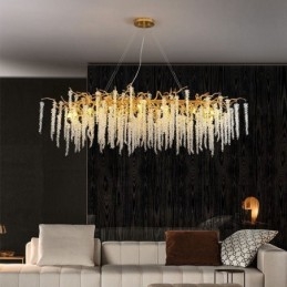 Γυάλινος πολυέλαιος Nordic Pendant Light Golden Branch G9