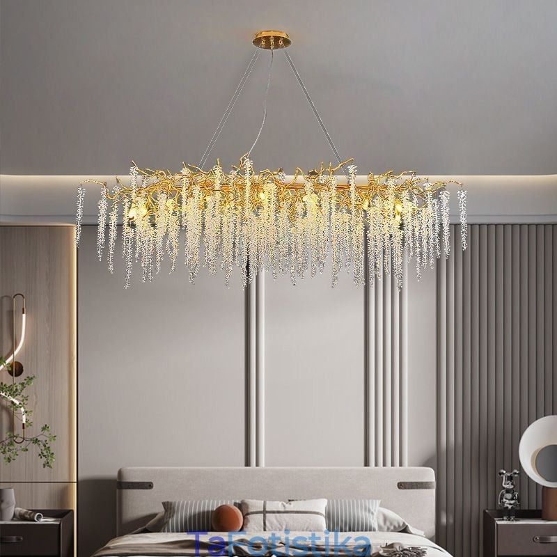 Γυάλινος πολυέλαιος Nordic Pendant Light Golden Branch G9