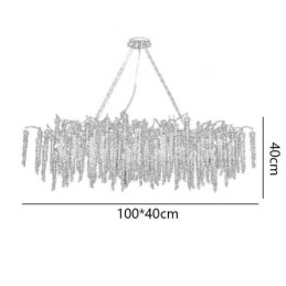 Γυάλινος πολυέλαιος Nordic Pendant Light Golden Branch G9