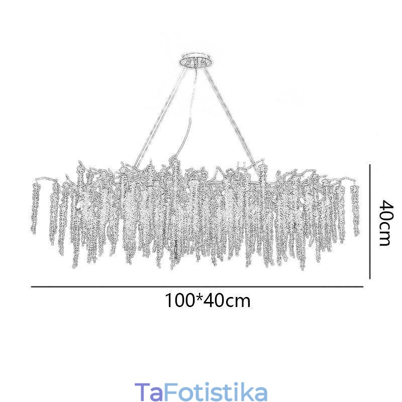 Γυάλινος πολυέλαιος Nordic Pendant Light Golden Branch G9