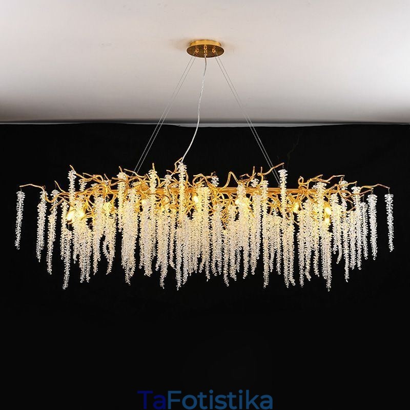 Γυάλινος πολυέλαιος Nordic Pendant Light Golden Branch G9
