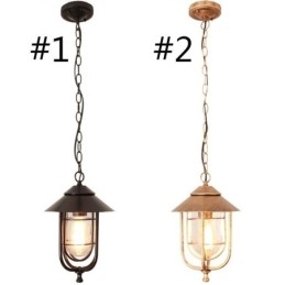 American Retro Outdoor Light Αδιάβροχο Birdcage Shape Pendant Light Garden