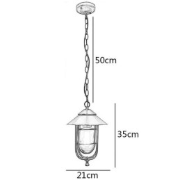American Retro Outdoor Light Αδιάβροχο Birdcage Shape Pendant Light Garden